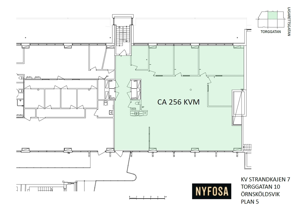 Planritning - Torggatan 10 - Plan 5 - 256 kvm