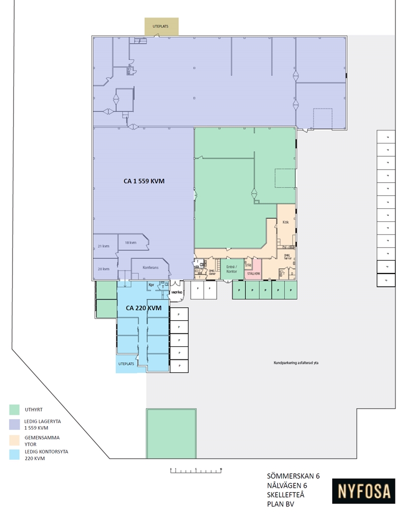 Planritning  - Nålväen 6 - 1 559 - 1 779 kvm