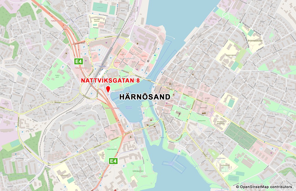 Karta_Härnösand_Nattviksgatan-8_OpenStreetMap
